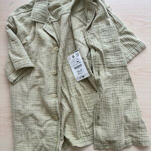 Zara Kids Light Green Button Down Shirt